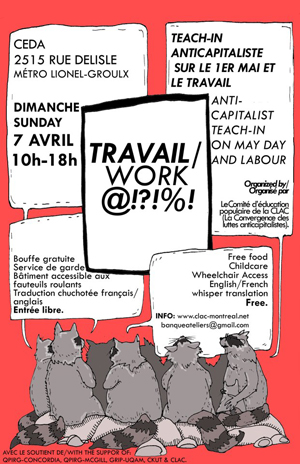 TRAVAIL?!$@#: Teach-in anticapitaliste sur le thème du travail et du 1er mai